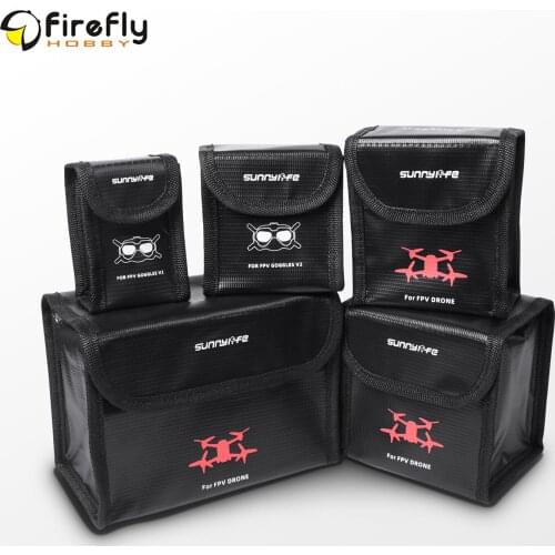Sunnylife Li-Po Safe Bag Explosion-proof Battery Safe Storage Bag for DJI FPV Drone/FPV Goggles V2