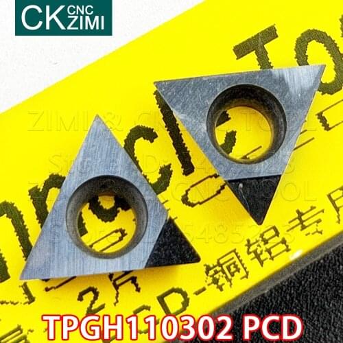 TPGH110302 PCD TPGH 110302 PCD inserts Diamond inserts External turning inserts Tools CNC Metal lathe Tools for Copper Aluminum