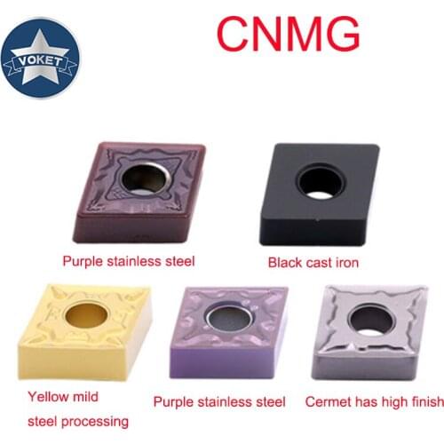 VOKET CNC turning blade CNMG 120408 high hardness steel titanium alloy stainless steel powder metallurgy cast iron machining