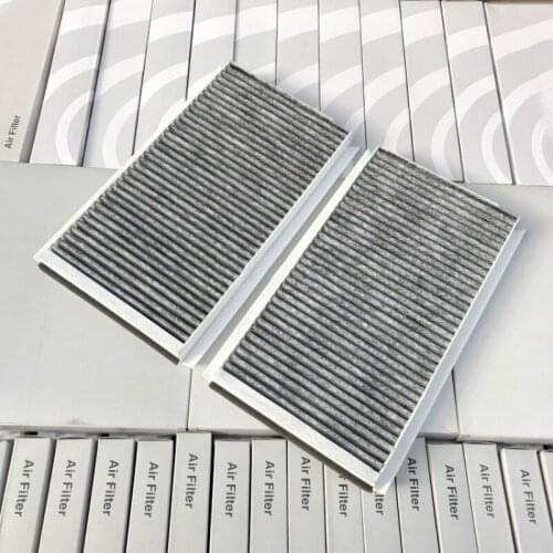 1Pair Active Carbon Car Cabin Air Filter Suit for BMW 5 Series E60 E61 520 525 530 523 i545 OEM NO 64319171858