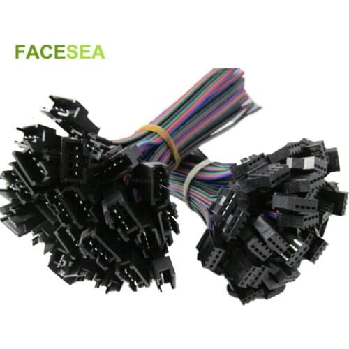 10~100 Pairs 15cm JST SM 2/3/4/5Pins Plug Male to Female Wire Connector Quick Connector Terminal Block 2 3 4 5 Way Easy Fit LED