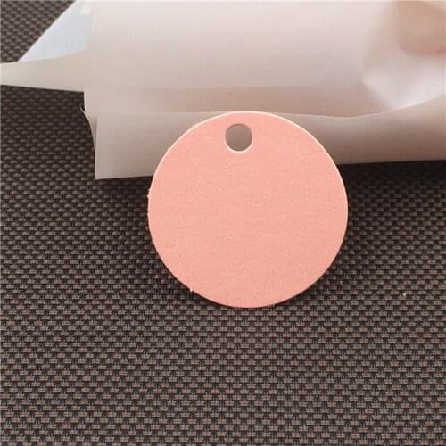 100pcs 3cm Round Brown Pink White Marked Blank Card Wedding Decoration Kraft Gift Tags Pure Cake Food Label Bottle Tag