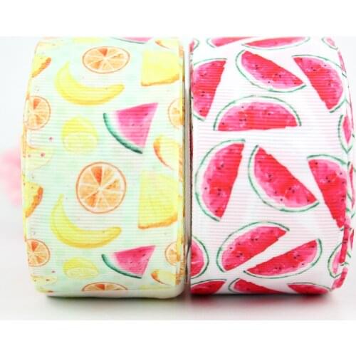 2 patterns watermelon printed grosgrain ribbon 16-75mm DIY handmade materials hair accessories wedding gift wrap tape ribbons