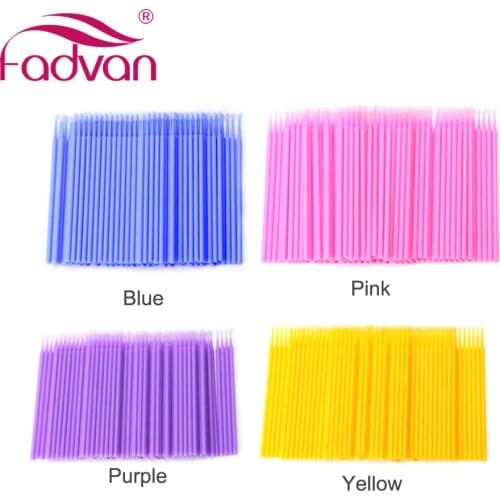 200pcs/set Eyelash Extension Glue Cleaning Brushes Makeup Tools Micro Swab Lash Clean Applicators Mascara Brush Stick Brush