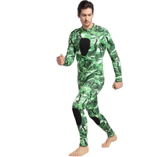 2017 Hot Winter Warm Swimwear Rashguard Men Swimsuit One Piece Snorkeling Diving Suits Man Camouflage 3MM Neoprene Wetsuit