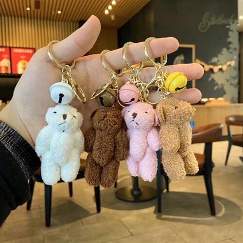 7.5cm Small Bears Plush Soft Toys Pearl Velvet Dolls Gifts Mini Teddy Bear keychain Pendant Toys Cartoon Whale Stuffed Doll