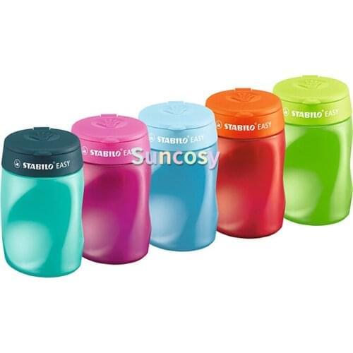 Stabilo Easy Right Handed Sharpener, EASYsharpener 3-in-1 Left Handed" Ergonomic Sharpener, hand turned pencil sharpener