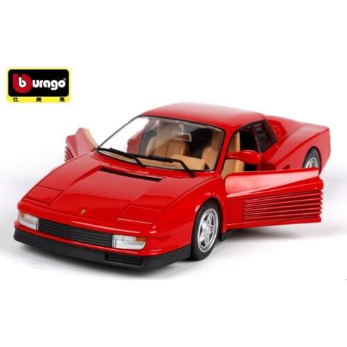 Bburago 1:24 Ferrari TESTAR collection manufacturer authorized simulation alloy car model crafts decoration collection toy tools
