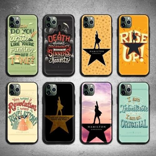Hamilton Musical Lyrics Painted Phone Case for iphone 12 pro max mini 11 pro XS MAX 8 7 6 6S Plus X 5S SE 2020 XR case