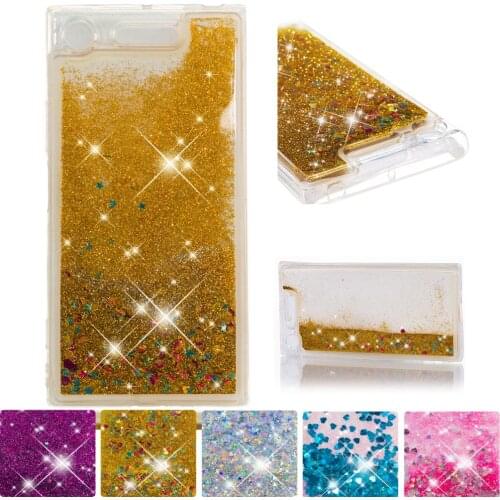 Glitter Case for Sony Xperia XZ1 XZ 1 Cute Bling Dynamic Liquid Quicksand Full Cover G8341 G8342 G8343 Soft Silicone Phone Cases