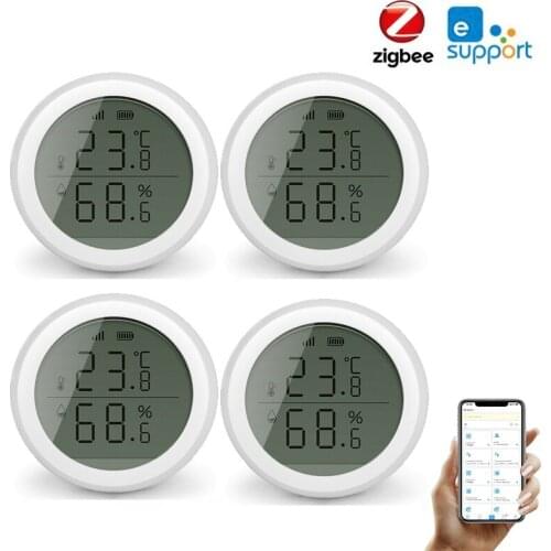 ZigBee Wifi LED Display Temperature Humidity Sensor Detector Smart For Alexa Google Home Inteligente Ewelink Smart Home