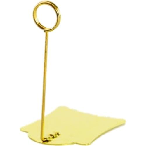 20 pcs POP Gold metal label holder clip sign table top price tag display stand clip picture photo memo note sign clip rack