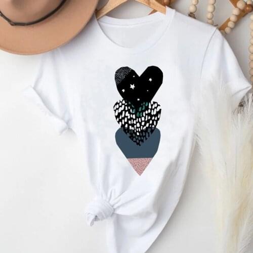T-shirts Women Love Spring Summer Valentines Day Cute Clothing 90s Clothes Graphic Tshirt Top Lady Print Female Tee T-Shirt