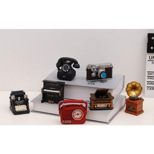 Hot sale Radio Phonograph Typewriter Figurine Miniature For Living Room Decoration
