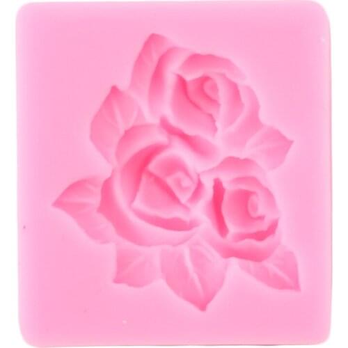 Rose Flower Leaf Silicone Mold DIY Sugarcraft Fondant Cake Decorating Tools Cupcake Topper Candy Clay Chocolate Gumpaste Moulds
