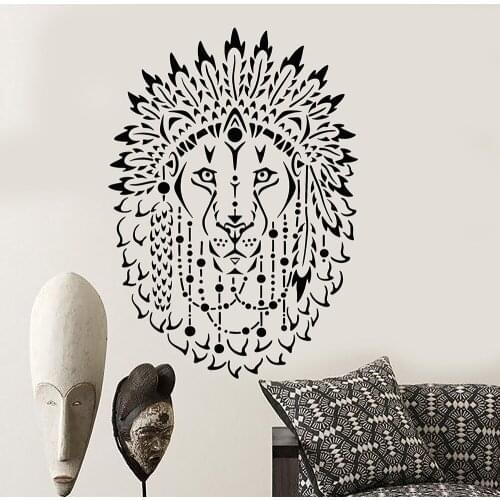 Lion King African Animal Beautiful Feathers vinyl wall decal sticker home decor diy art mural wallpaper