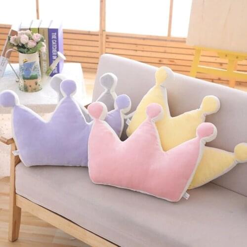 Creative Crown Plush pillow Stuffed Soft Plush Crown Toy Home Sofa Decoration Cushion Kids Toys Birthday Gift For Girlfriend