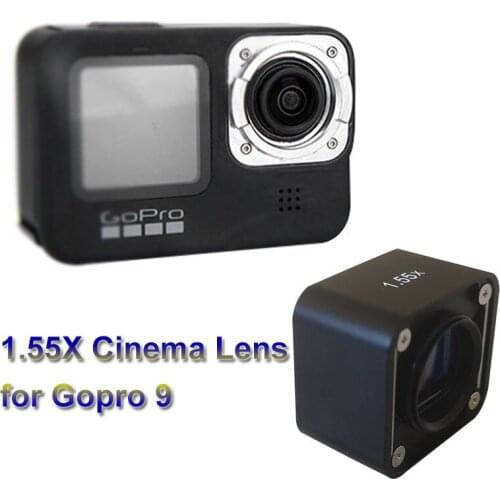 1.55X Cinema Lens for Gopro 9 Widescreen Brushed Blue Light Anamorphic HD Lens for Gopro 9 Camera Accessories