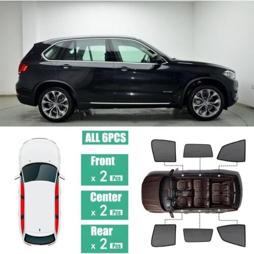 Side Windows Magnetic Sun Shade UV Protection Ray Blocking Mesh Visor Fit For BMW X5 2014-2018