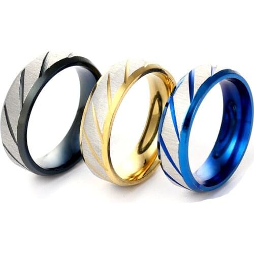 MANGOSKY 6mm Black Twill Ring Titanium Brushed Ring for Men and Women