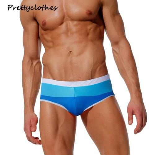 Fashion Sexy Mens Clothing Gradient Color Briefs Casual Underwear Shorts For Men Swimming Trunks Swimwear Sports Shorts Male