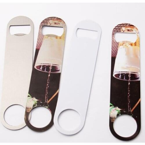 Sublimation Blank Stainless Steel Bottle Opener Heat Transfer Printing Beer Bottle Opener DIY Craft Gifts