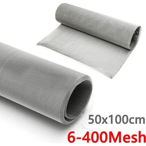 20"x40" Woven Wire 6-400 Mesh Insect Screen 304 Stainless Steel Filtration Grill Screen Metal Filter Repair Fix Mesh Tool Parts