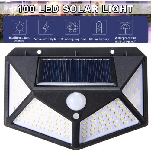 Portable Solar Wall Light 100 LED Outdoor Courtyard Wall Lamp Durable Waterproof Garden Courtyard Decoration Lights