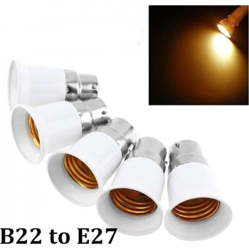 1pcs B22 to E27 Lamp Bulb Socket base Holder Converter 110v 220V Light Adapter Conversion Fireproof home room Lighting
