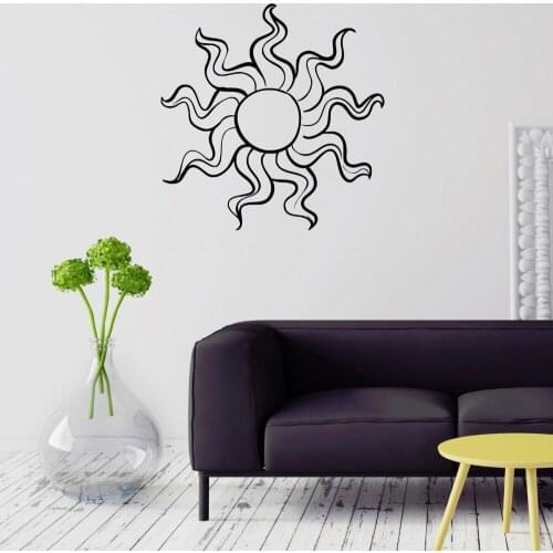 Novel And Fashionable Vinyl Decal Sun Bedroom Wall Sticker Home Decor For Living Room Bedroom Removable Art Mural YY117