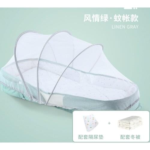 Baby bed folding mobile newborn baby bed