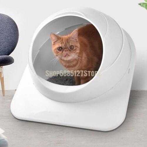 Space Capsule Cat Litter Pan Large Fully Enclosed Cat Litter Pan Deodorization Anti Splashing Cat Excrement Pan Cat Toilet Cat S