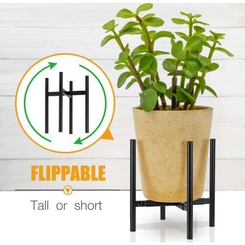 Modern Metal Plant Pot Stand Adjustable Flower Pot Stand Indoor Outdoor Flower Pot Holder Potted Bonsai Display Rack