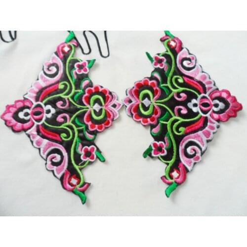 19*13 cm high end fashion show lace appliques decoration DIY accessories embroidered iron on patches motifs