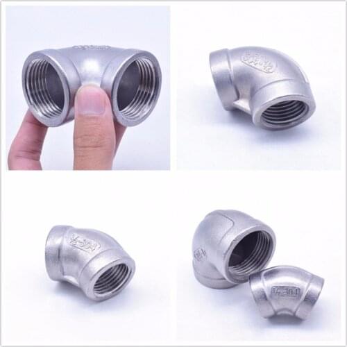 1PCS 304 Stainless steel Hose Connector Pipe fittings 45 Degree/90 Degree Female DN50/65/80/100