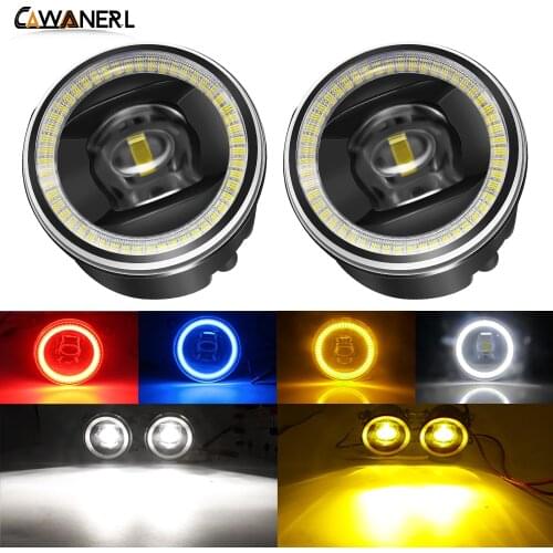 2 X Car Fog Light LED Angel Eye DRL Daytime Running Lamp 30W 12V For Nissan X-Trail Versa Tiida NV200 Lafesta Murano Vampira