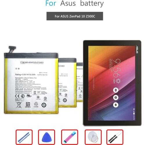 Battery For ASUS ZenPad 10 Z300C Z300CL Z300CG C11P1502 ZenPad10 Battery 4890mAh Full Capacity Bateria