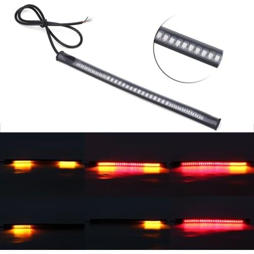 Car-Styling Universal Flexible 12V 48 LED SMD Strip Turn Signal Light Motorcycle Brake Stop Signal Light Motorcycle Accessories