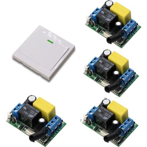 Promotion New AC 220V Wireless Remote Control Switch Receiver With Wall Panel Remote Transmitter for Smart Home Hall Bedroom