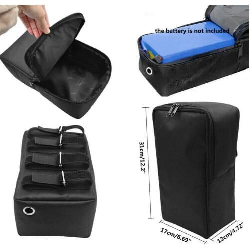 Electric Bike Case Battery Bag Storage Bicycle Ebike Li-lon Scooter MTB Road eBike with Outlet Hole Bike Bag Part 31x17x12cm