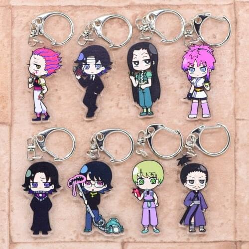Hunter x Hunter Keychain Series -1 Double Sided Acrylic Cartoon Key Chain Pendant Anime Accessories Keyring Hot Sale