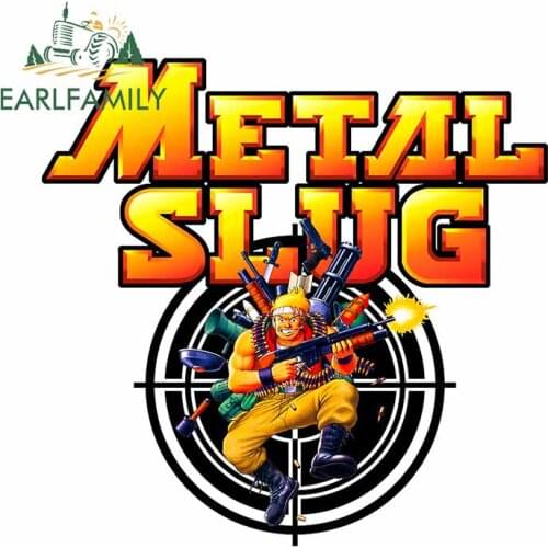 EARLFAMILY 13cm x 12.7cm for Metal Slug Auto Car Stickers Vinyl Car Wrap Laptop Refrigerator Decals High Quality JDM ATV Decor