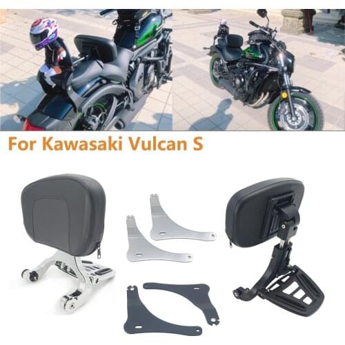 Fixed Mount&Multi Purpose Driver Passenger Backrest with Folding Luggage Rack For Kawasaki Vulcan S