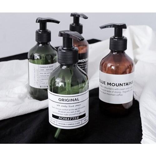 Press Pump Bottle Plastic Refillable Empty Bottle Lotion Soap Shampoo Container Multi-purpose Cosmetic Bathroom 300ml/500ml