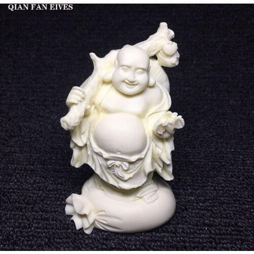 Happy Maitreya Buddha Statue Chinese lucky figurines Buddhist character model Home decoration accessories free shipping