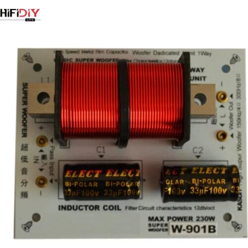 HIFIDIY LIVE W-901B 1 Way 1 speaker Unit ( SUBWOOFER ) HiFi HOME bass Speakers audio Frequency Divider Crossover Filters