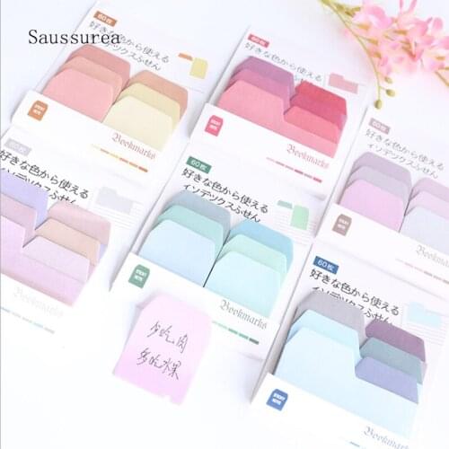 Kawaii Memo Pad Notebook Cute Gradient Colors Index Paste Sticky Note Paper Notepad Sticker Office School Supplies Stationery