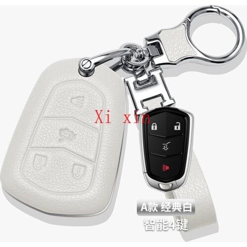 For Cadillac xt5 xt4 xt6 atsl ct6 xts car high-end leather key case remote control protective shell