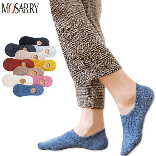 Summer Women Cotton Invisible Socks Candy Color Breathable Silicone non-slip Female Socks Low Cut