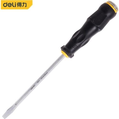 Deli Slotted rubber plastic handle through core screwdriver Snap Ring Hand Wire stripper Nippers Multipurpose kit multi-function